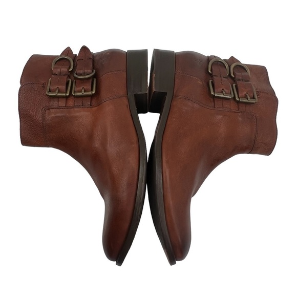 Frye Brown Molly D Ring Buckle Ankle Boots Size 8 1/2 Women's - Picture 8 of 10